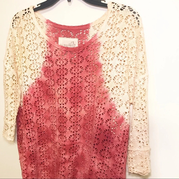 Free People We The Free Oversized Crochet Ombré Top Sz XS - Picture 2 of 8